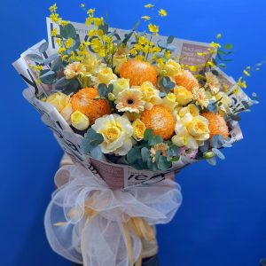Bó Hoa Tone Vàng Chúc Mừng Thành Công - CM2
