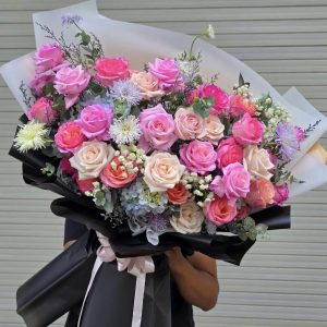 Bó Hoa Mây Hồng Rực Rỡ – CM28
