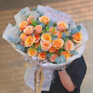 Bó Hoa Cam Gạch Mộng Mơ – CM33