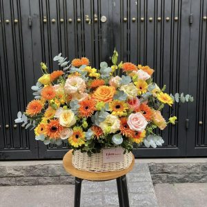 Giỏ Hoa Sắc Cam Ngọt Ngào – GH28