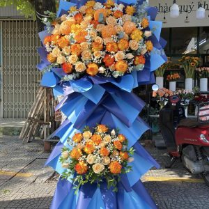 Kệ Hoa Chúc Mừng Tone Xanh Ấn Tượng - KH8