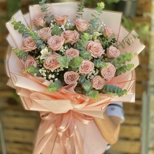 Bó Hoa Tone Nâu Thanh Lịch – CM204