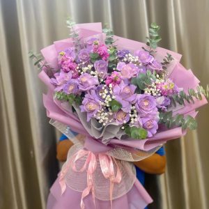 Bó Hoa Tím Khói Thanh Lịch Tặng Mẹ - CM69