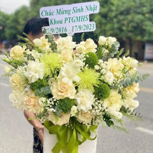 Giỏ Hoa Xanh Dịu Ngọt Ngào - GH58