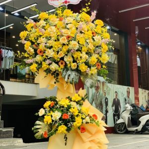 Kệ Hoa Chúc Mừng Tone Vàng Thịnh Vượng - KH31