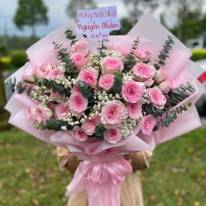 Bó Hoa Hồng Pastel Ngọt Ngào Tặng Chị Gái- CM57
