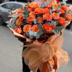 Bó Hoa Tươi Cam Gạch Tinh Tế - CM44