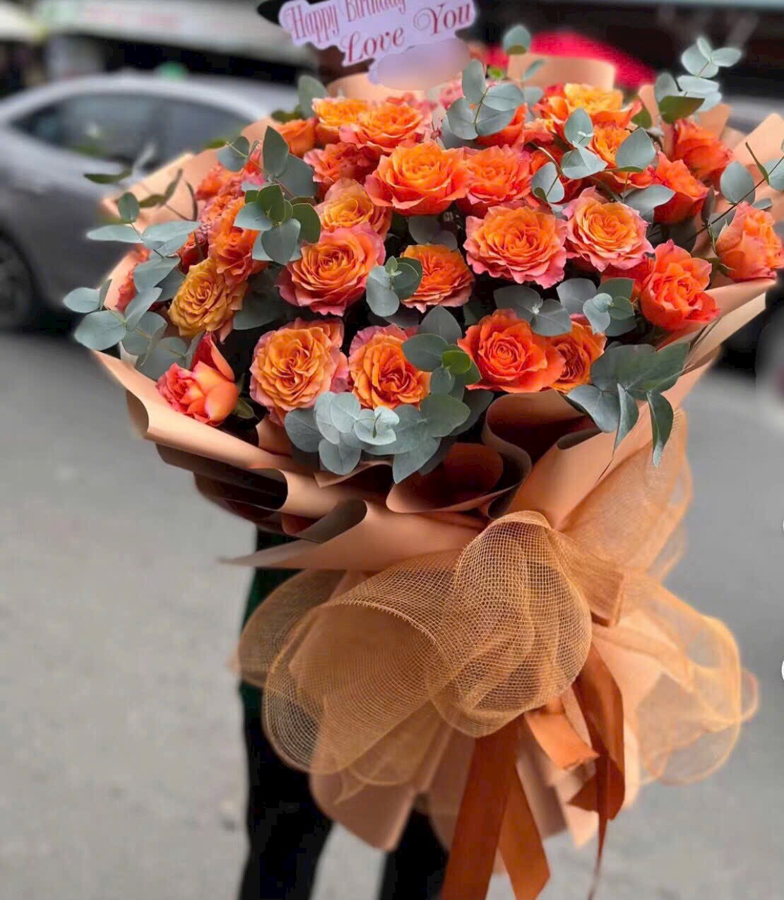 Bó Hoa Tươi Cam Gạch Tinh Tế - CM44