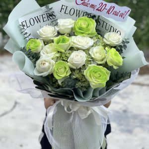 Bó Hoa Tone Xanh Tươi Mới – CM201