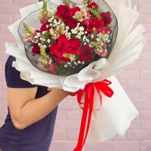 Bó Hoa Tone Đỏ Ngọt Ngào Tặng Sinh Nhật - CM65