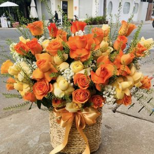 Giỏ Hoa Nắng Mai Ấm Mai – GH169