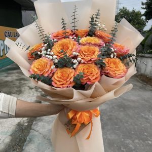 Bó Hoa Hồng Cam Lãng Mạn – CM191