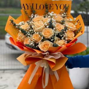 Bó Hoa Tone Cam Dịu Dàng – CM189