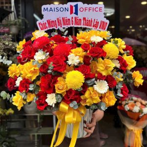 Giỏ Hoa Chúc Mừng May Mắn thành Công – GH65