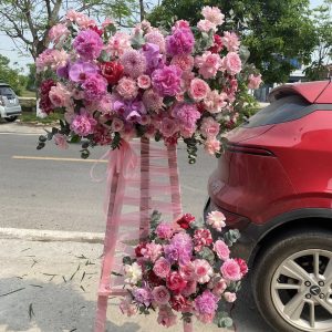 Kệ Hoa Chúc Mừng Tone Hồng Thanh Lịch – CM203