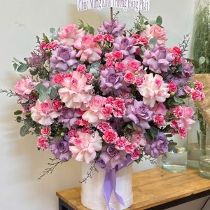 Giỏ Hoa Khai Trương Tone Tím Sang Trọng – GH172
