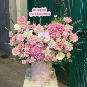Giỏ Hoa Cẩm Tú Hồng Ngọt Ngào – GH94