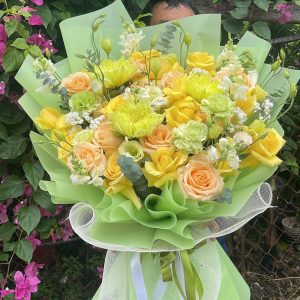 Bó Hoa Tone Vàng Tươi Thanh Lịch – CM167