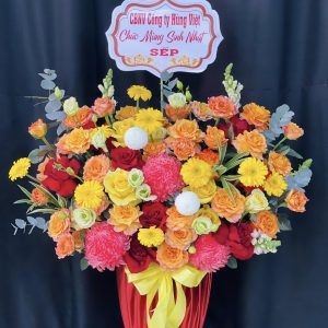 Giỏ Hoa Rực Rỡ Tặng Sinh Nhật – GH105