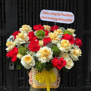 Giỏ Hoa Khai Trương Quốc Dân – GH106