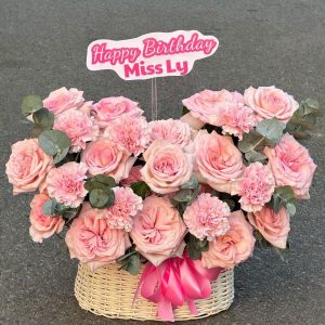 Giỏ Hoa Ohara & Cẩm Chướng Ngọt Ngào - GH42