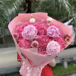 Bó Hoa Cẩm Tú Cầu Hồng Thơ Mộng  – CM173