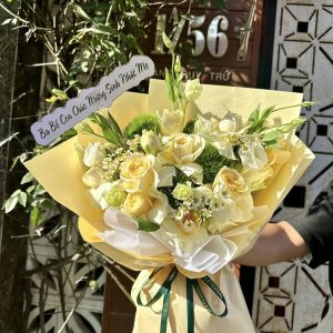 Bó Hoa Hồng Vàng Kem Sang Trọng– CM147