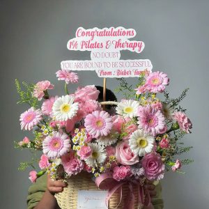 Giỏ Hoa Hồng Pastel Mộng Mơ - GH39