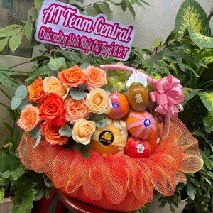 Giỏ Trái Cây & Hoa Tươi Sang Trọng - GT14