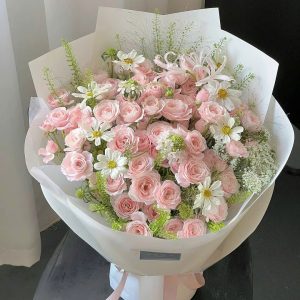 Bó Hoa Mao Lương Tone Hồng Pastel Ngọt Ngào – CM260
