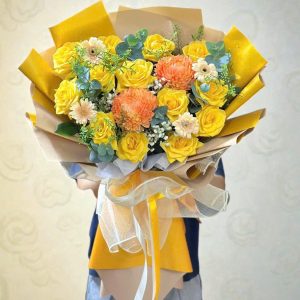 Bó Hoa Tone Vàng