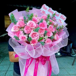 Bó Hồng Bung Sinh Nhật Sang Trọng - CM146