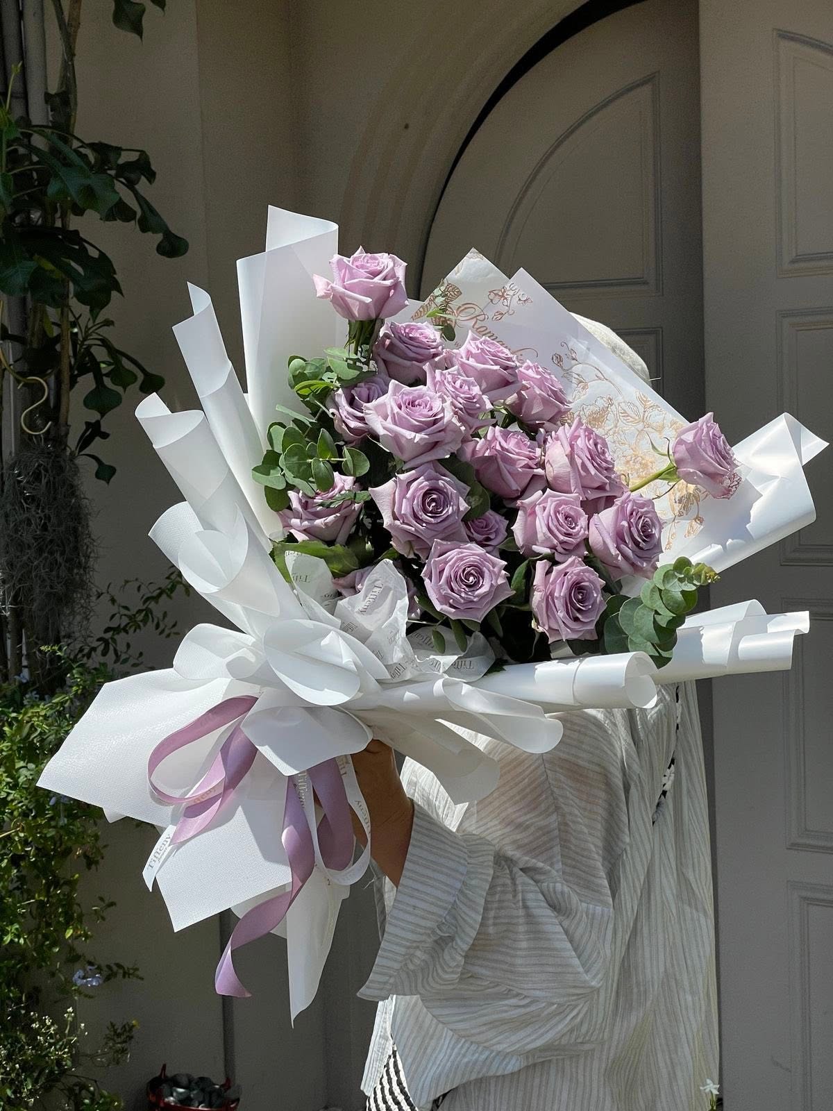 Bó Hồng Tím Pastel Thơ Mộng - CM143