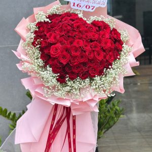 Bó Hồng Trái Tim Mix Baby Lãng Mạn - CM153